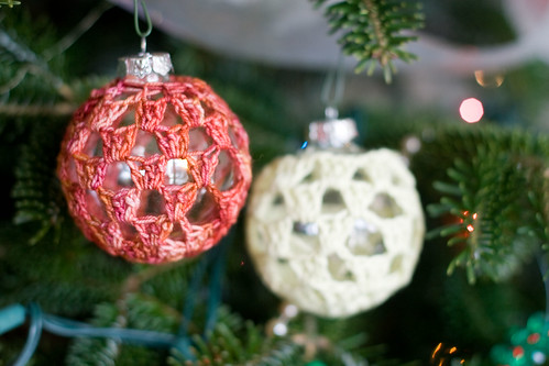 crochet bobble ornaments