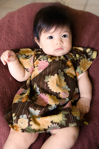 Baby Peasant Dress With Flutter Sleeves
