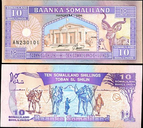 10 Šilingov Somaliland 1994-6, P2