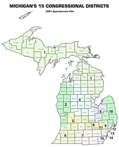 Michigan Congression Districts Current 1
