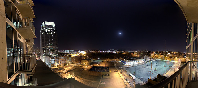 2010 11-22 Downtown Nashville Panorama at Night