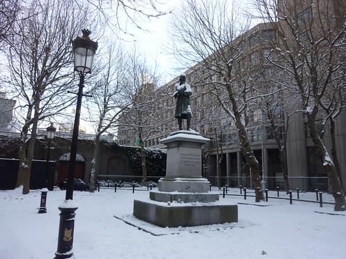 Statue in the mega-snow