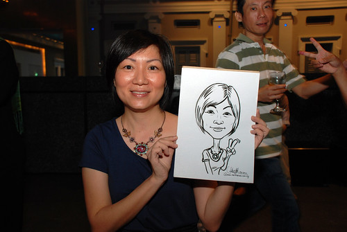 Caricature live sketching for Autism Association(Singapore)- Staff Dinner 2010 - 4