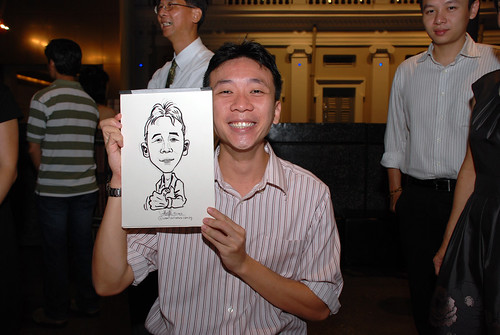 Caricature live sketching for Autism Association(Singapore)- Staff Dinner 2010 - 9