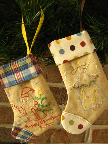 mini embroidered stockings