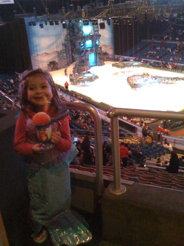 disney princesses on ice. At Disney Princesses on Ice with a real live mermaid.