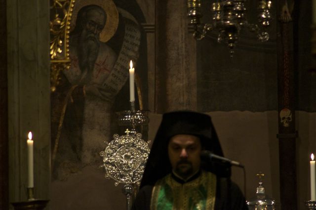 Chiesa greco ortodossa di S. Nicola, preghiera pomeridiana