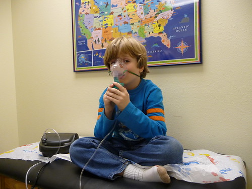 Breathing treatment at dr office