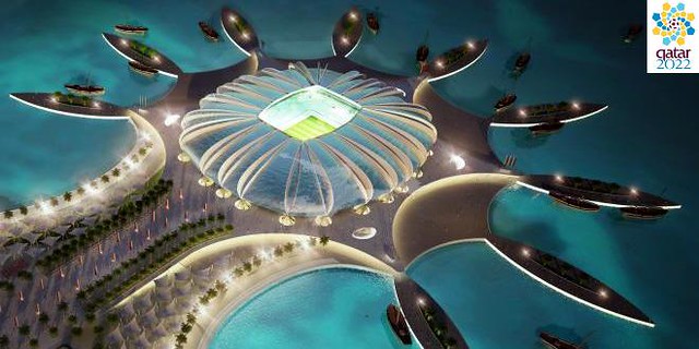Qatar estadio en el mar Mundial de Fútbol 2022