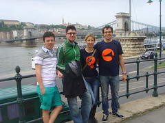 Italians at the Danube's Chain Bridge