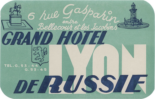 Grand Hotel de Russie, Lyon (71mm x 111mm) by davidgeorgepearson