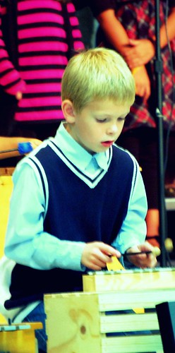 playing the xylophone