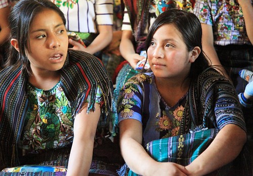 Tz'utuhil Maya girls in Panabaj, Guatemala