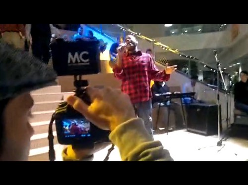 Artist Live Boston capturing video of Lee Wilson Movement at MegaTweetup
