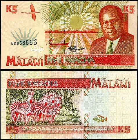 5 Kwacha MALAWI 1995, P30