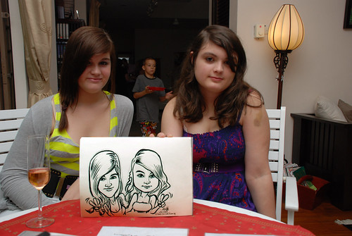 Caricature live sketching for private Christmas Party 2010 - 3
