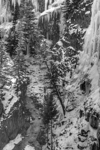 Ouray Ice Festival. Ouray Ice Festival 2011 - Box Canyon - Black and White