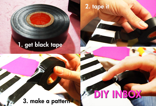 DIY tutorial on striped inbox