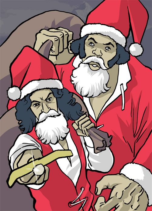 24 - Inigo Montoya Santa and Fezzik Santa