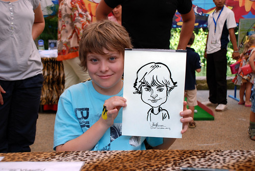 Caricature live sketching for BHP Billiton Family Day 2010- 30