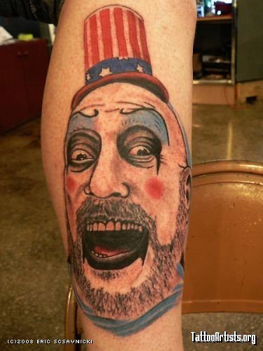 Captain Spaulding Tattoo. Tattoo by Eric Scsavnicki