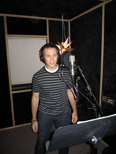 Dave in the vocal booth