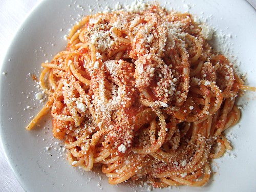 Spaghetti all' Amatriciana at La Conca