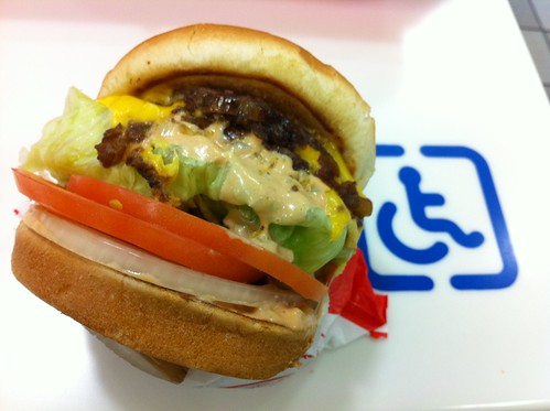 Mon Dec 13, 2010: In-N-Out Burger #50 – Double Double genex style (correctly made) – Millbrae, CA