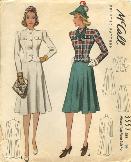 1940s Vintage Sewing Pattern 