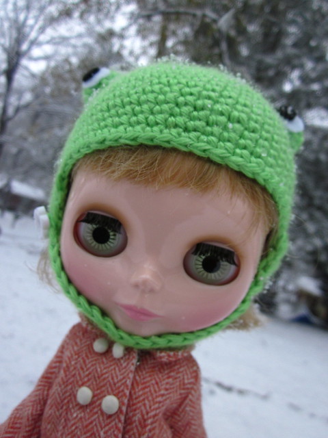 Isobel in the snow.