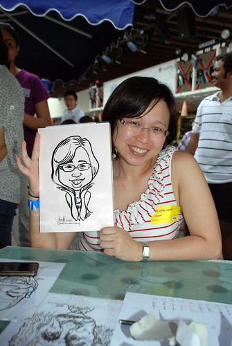 Caricature live sketching for VISA Beach Party 2010 -16