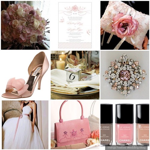 How lovely is this wedding color palette in Dusty Rose Taupe and Ivory