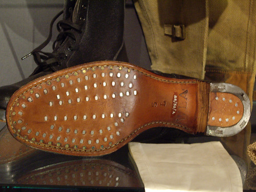 Women's Land Army boots, at MERL