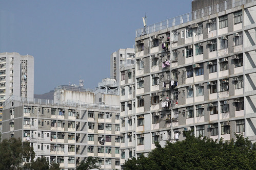 Lowrise Housing Authority towers in Tung Tau Estate