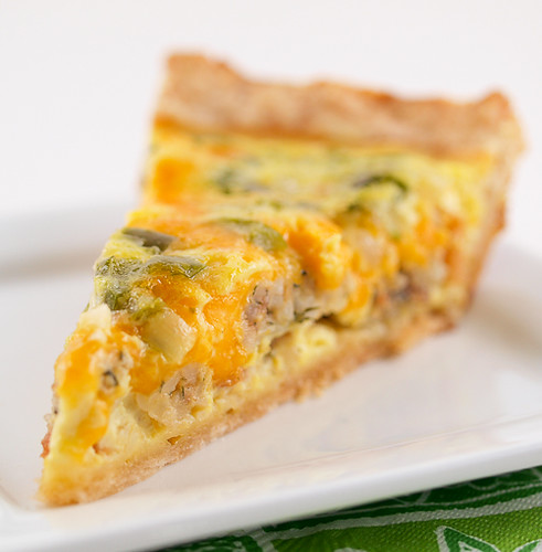 Boudin and Green Pepper Quiche