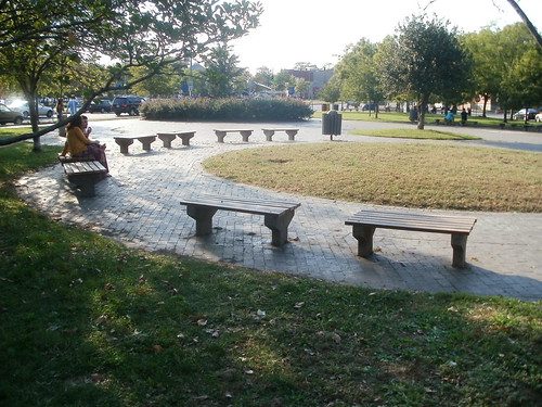 benches at the Eastern Market Metro Plaza, east side