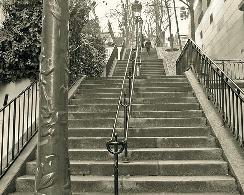 stairs up to sacre cour in mont marte copy