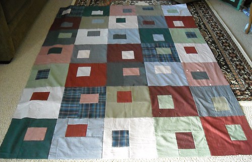shirt quilt top finished