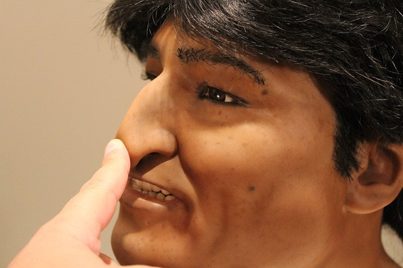 head of Evo Morales in Silicone mold