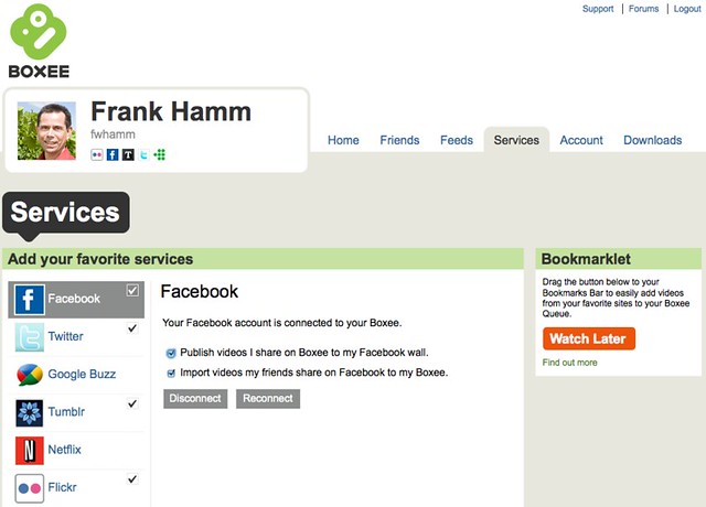 Frank Hamm auf Boxee