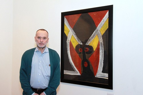 Leonid Bazhanov, Director National Centre for Contemporary Art NCCA vor Marlen Spindler-Werk 02 ©  J
