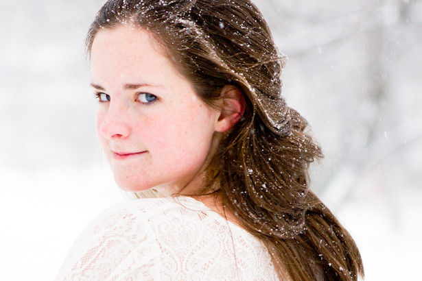 Self-portrait in the snow.