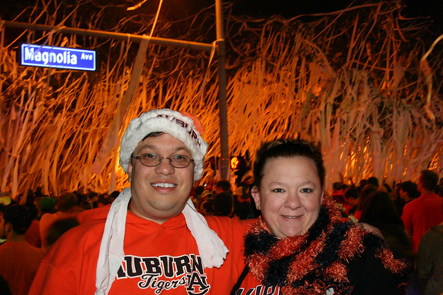 Celebrating at Toomer's after winning the SEC