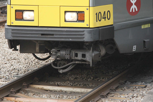 Swing away coupler at the front of Phase 1 LRV 1040: all LRV units have the same arrangement