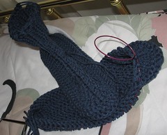 bulky yarn booty progress