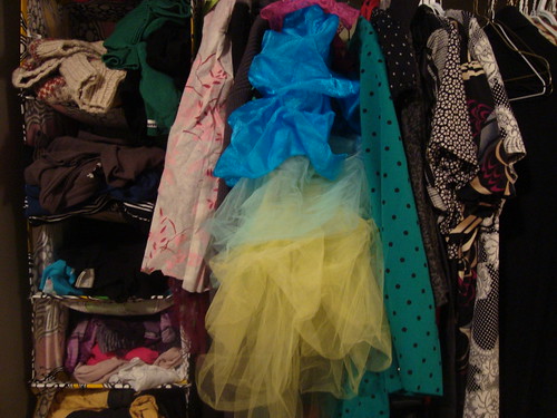 closet after the introduction of colourful things