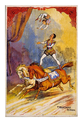 017-Escena de circo-equilibrio a caballo-siglo XIX-Les Siles maison du libre et de l’affiche