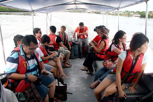 on the boat to Pulau tiga