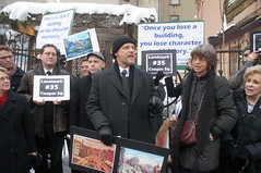 1.28.11 Rally, 35 Cooper Square, East Village