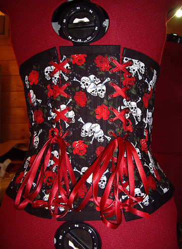 Skulls & Roses corset